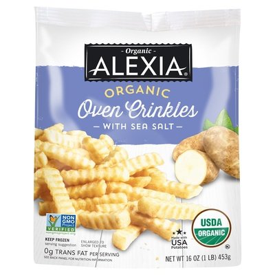 Alexia Oven Crinkles Organic With Sea Salt 12/16 OZ [UNFI #369090] [ebt]