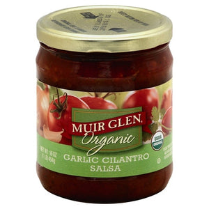 Muir Glen Salsa Garlic Cilantro 12/16 OZ [UNFI #553149] [ebt]