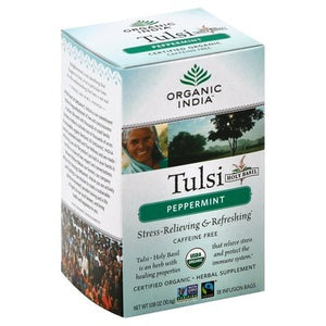 Organic India Tulsi Tea Peppermint Infusion Bags 6/18 BAG [UNFI #126052] [ebt]