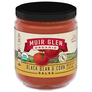 Muir Glen Salsa Black Bean & Corn Medium 12/16 OZ [UNFI #0553123] [ebt]