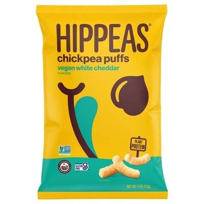 Hippeas Chickpea Puffs Vegan White Cheddar Flavored 12/4 OZ [UNFI #2946424] [ebt]