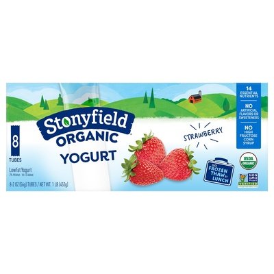 Stonyfield Organic Yogurt Lowfat Organic Strawberry 8/8/2 OZ [UNFI #972455] [ebt]