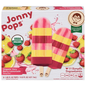 Jonny Pops Ice Pops Organic Dairy Free Very Berry Lemonade 6/14.8 OZ [UNFI #03148566] [ebt]