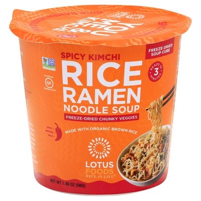 Lotus Foods Rice Ramen Spicy Kimchi 6/1.98 OZ [UNFI #2554004] [ebt]
