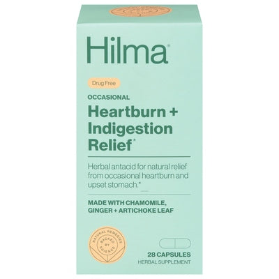 Hilma Heartburn + Indigestion Relief Occasional Capsules 1/28 CT [UNFI-CARLISLE #3085289]
