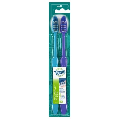 Toms Of Maine Toothbrushes Soft Naturally Clean Twin Pack 4/2 CT [UNFI-CARLISLE #2380087]