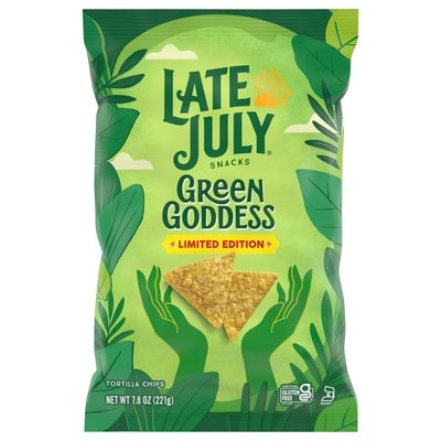 Late July Snacks Tortilla Chips Green Goddess 12/7.8 OZ [UNFI #2953784] [ebt]