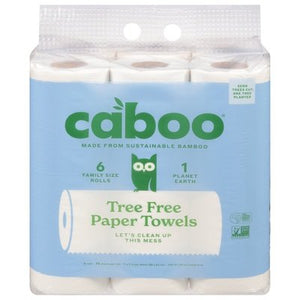 Caboo Paper Towels Tree Free Family Size 4/6 PACK [UNFI #2793982]