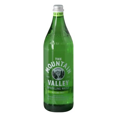 Mountain Valley Spring Water Sparkling Water Key Lime Twist Pure Fine 12/1 LTR [UNFI #1804277] [ebt]