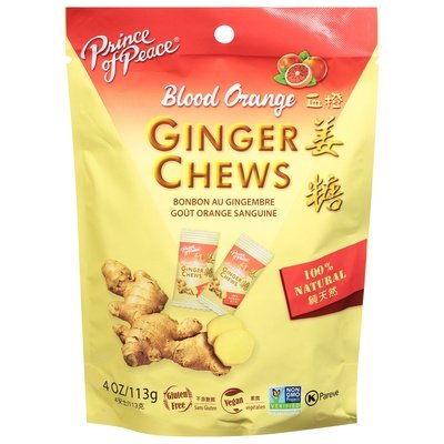 Prince Of Peace Ginger Chews Blood Orange 1/4 OZ [UNFI-CARLISLE #2857571] [ebt]