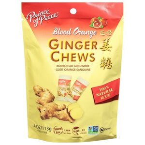 Prince Of Peace Ginger Chews Blood Orange 1/4 OZ [UNFI-CARLISLE #2857571] [ebt]