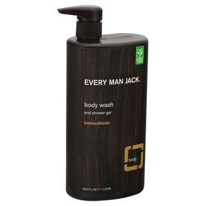 Every Man Jack Body Wash And Shower Gel Sandalwood 1/33.8 OZ [UNFI-CARLISLE #2288488]