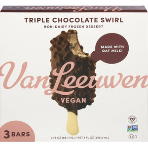 Van Leeuwen Ice Cream Frozen Dessert Non-Dairy Triple Chocolate Swirl 8/9 OZ [UNFI #3040334] [ebt]