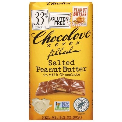 Chocolove Milk Chocolate Salted Peanut Butter 33% Cocoa 10/3.2 OZ [UNFI-CARLISLE #2666600] [ebt]
