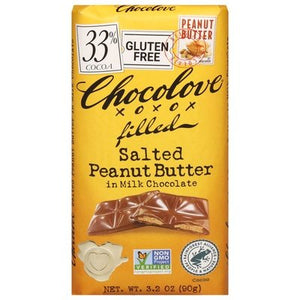 Chocolove Milk Chocolate Salted Peanut Butter 33% Cocoa 10/3.2 OZ [UNFI-CARLISLE #2666600] [ebt]
