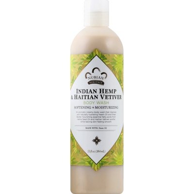 Nubian Heritage Body Wash Indian Hemp & Haitian Vetiver 13 OZ [UNFI-CARLISLE #0567040]