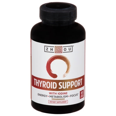 Zhou Thyroid Support with Iodine Veggie Capsules 1/60 CT [UNFI-CARLISLE #2699957]