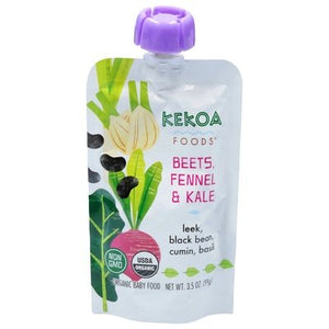 Kekoa Baby Food Organic Beets Fennel & Kale 6/3.5 OZ [UNFI-CARLISLE #3009669] [ebt]