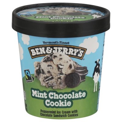 Ben & Jerrys Ice Cream Mint Chocolate Cookie 8/PINT [UNFI #357319] [ebt]