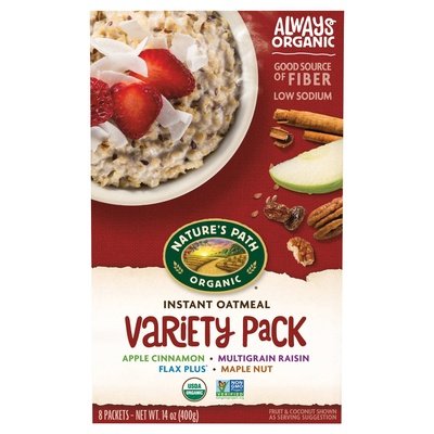 Natures Path Oatmeal Instant Variety Pack Assorted 6/14 OZ [UNFI #987826] [ebt]