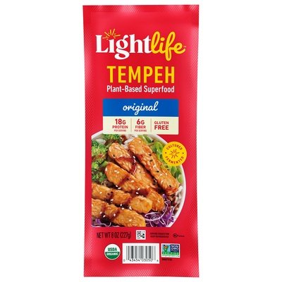 Lightlife Foods Tempeh Original Plant-Based Superfood 12/8 OZ [UNFI #129601] [ebt]