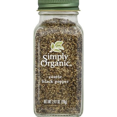 Simply Organic Black Pepper Coarse 6/2.47 OZ [UNFI #1692185] [ebt]