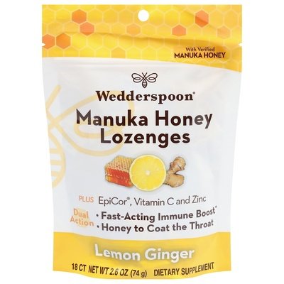 Wedderspoon Lozenges Manuka Honey Lemon Ginger 6/2.6 OZ [UNFI #2844504] [ebt]