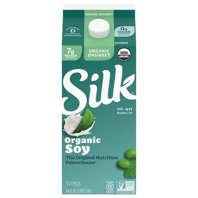 Silk Soymilk Organic Unsweet 6/64 OZ [UNFI #362525] [ebt]