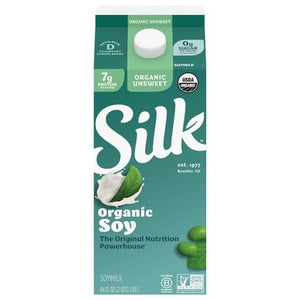 Silk Soymilk Organic Unsweet 6/64 OZ [UNFI #362525] [ebt]