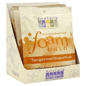 Aura Cacia Aromatherapy Foam Bath Tangerine/Grapefruit 6/2.5 OZ [UNFI-CARLISLE #682419]