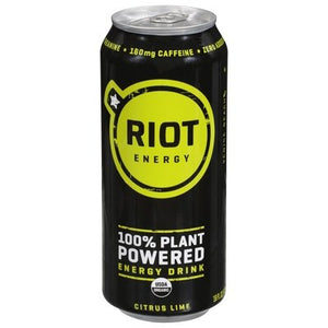 Riot Energy Energy Drink Organic Citrus Lime 12/16 OZ [UNFI #2551182] [ebt] D
