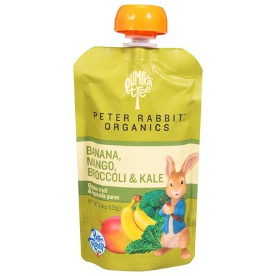 Peter Rabbit Organics Fruit & Vegetable Puree Organic Banana Mango Broccoli & Kale 10/4.4 OZ [UNFI #1526870] [ebt]