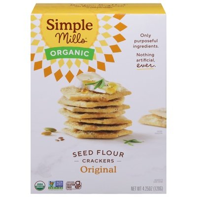 Simple Mills Crackers Seed Flour Original 6/4.25 OZ [UNFI #2702397] [ebt]