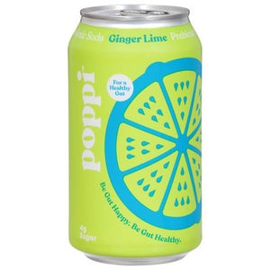 Poppi Prebiotic Soda Ginger Lime 12/12 OZ [UNFI #2674638] [ebt]