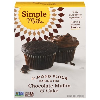 Simple Mills Baking Mix Chocolate Muffin & Cake Almond Flour 6/11.2 OZ [UNFI #2812576] [ebt]