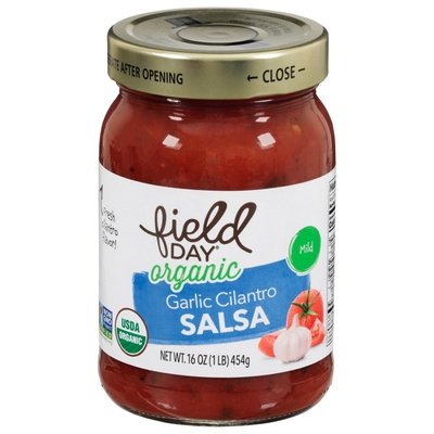 Field Day Salsa Organic Mild Garlic Cilantro 12/16 OZ [UNFI #852608] [ebt]