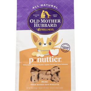Old Mother Hubbard Dog Biscuits Oven Baked P-Nuttier Mini 4/16 OZ [UNFI #2850725]