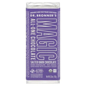 Dr Bronners Dark Chocolate Salted 70% Cocoa 12/3 OZ [UNFI-CARLISLE #2724110] [ebt]