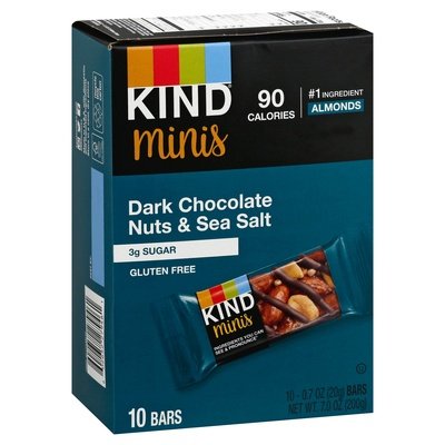 Kind Bars Dark Chocolate Nuts & Sea Salt Minis 8/10/.7 OZ [UNFI #2858694] [ebt]