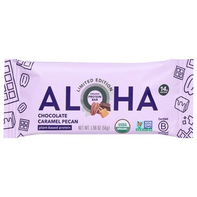 Aloha Protein Bars Chocolate Caramel Pecan 12/1.98 OZ [UNFI-CARLISLE #2970978] [ebt]