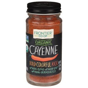 Frontier Nat Prod Co-Op Cayenne Organic 1/1.7 OZ [UNFI-CARLISLE #633586] [ebt]
