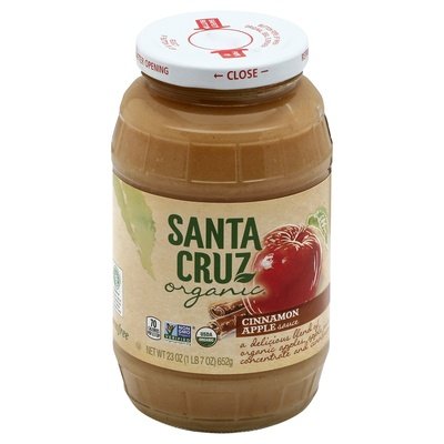 Santa Cruz Organic Cinnamon Apple Sauce 12/23 OZ [UNFI #606368] [ebt]