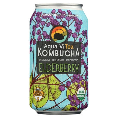Aqua Vitea Kombucha Elderberry 12/12 OZ [UNFI #02700136] [ebt]