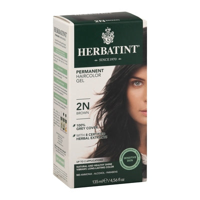 Herbatint Haircolor Gel Permanent Brown 2N Box 5.75 OZ [UNFI-CARLISLE #3115466]