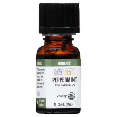 Aura Cacia Pure Essential Oil Organic Peppermint Cooling 1/.25 OZ [UNFI-CARLISLE #325258]