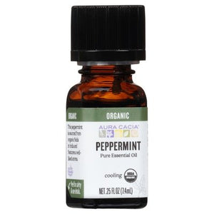 Aura Cacia Pure Essential Oil Organic Peppermint Cooling 1/.25 OZ [UNFI-CARLISLE #325258]