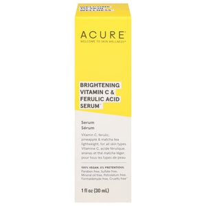 Acure Serum Brightening Vitamin C & Ferulic Acid 1/1 OZ [UNFI-CARLISLE #2532893]