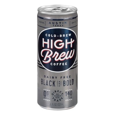 High Brew Coffee Coffee Cold-Brew Dairy Free Black & Bold 12/8 OZ [UNFI #2506327] [ebt]