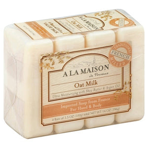 A La Maison Soap For Hand & Body Oat Milk Value Pack 1/4 CT [UNFI-CARLISLE #1015700]