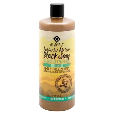 Alaffia Black Soap Authentic African Shea Butter & Wild Mint 1/32 OZ [UNFI-CARLISLE #2089530]